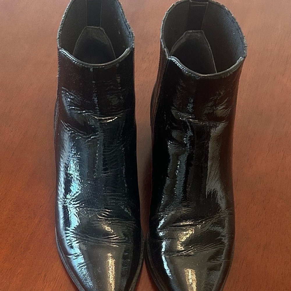 Marc Fisher Black Patent Leather Boots